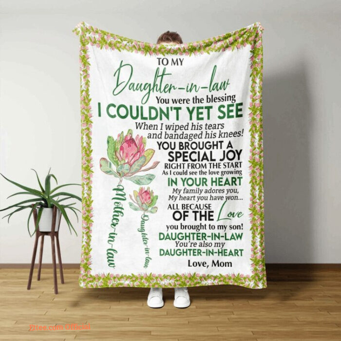 To Our Daughter In Law Quilt Blanket Daughter. Light And Durable. Soft To Touch - Super King - Ettee