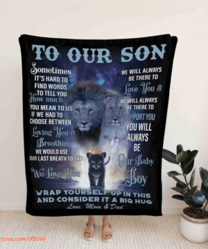 To Our Son Blanket Lion Blanket Son Gifts Birthday Blanket Family Blanket - Super King - Ettee