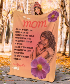 To My Mom Quilt Blanket. Best Mom Ever Gifts. Lightweight And Smooth Comfort - Super King - Ettee