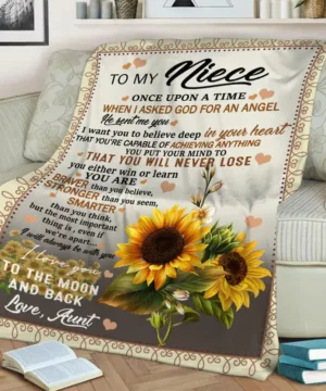 To My Niece Once Upon A Time When I Asked  Fleece Quilt Blanket - Super King - Ettee