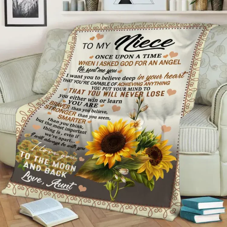 To My Niece Once Upon A Time When I Asked  Fleece Quilt Blanket - Super King - Ettee