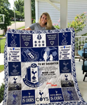 Tottenham Hotspur F.C Mom To Daughter Quilt Blanket - Twin - Ettee