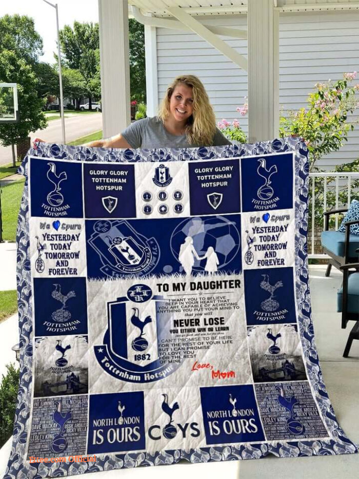Tottenham Hotspur F.C Mom To Daughter Quilt Blanket - Twin - Ettee