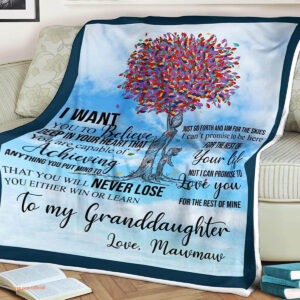 Tree Family Quilt Blankets To My Granddaughter. Light And Durable - Super King - Ettee
