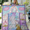 Unicorn To My Daughter Quilt Blanket From Mom You Will Always Be My Baby Girl Great Customized Blanket Gifts For Birthday Christmas Thanksgiving - Twin - Ettee