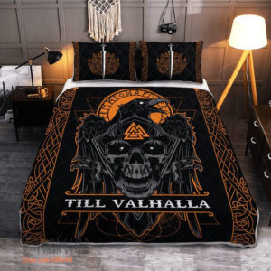 Viking Raven - Till Valhalla - Viking Quilt Bedding Set - King - Ettee