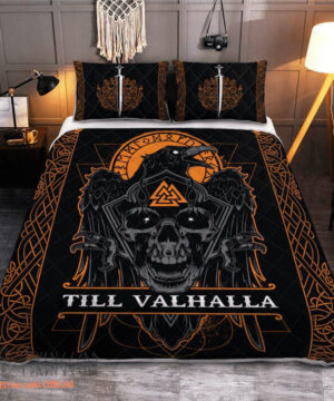 Viking Raven - Till Valhalla - Viking Quilt Bedding Set - King - Ettee