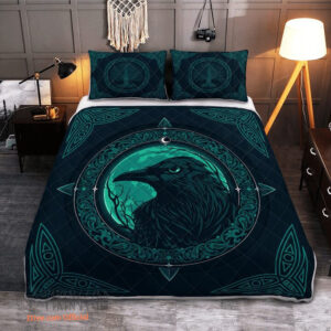 Viking Vegvisir Gold Quilt Bedding Set - Unique Gift for Me - King - Ettee