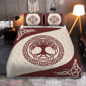 Viking Tree Of Life - Yggdrasil - Viking Quilt Bedding Set - King - Ettee
