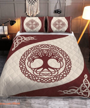 Viking Tree Of Life - Yggdrasil - Viking Quilt Bedding Set - King - Ettee