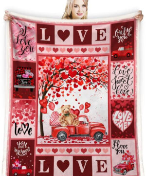 Valentine I Love You Quilt Blanket. Lightweight And Smooth Comfort - Super King - Ettee