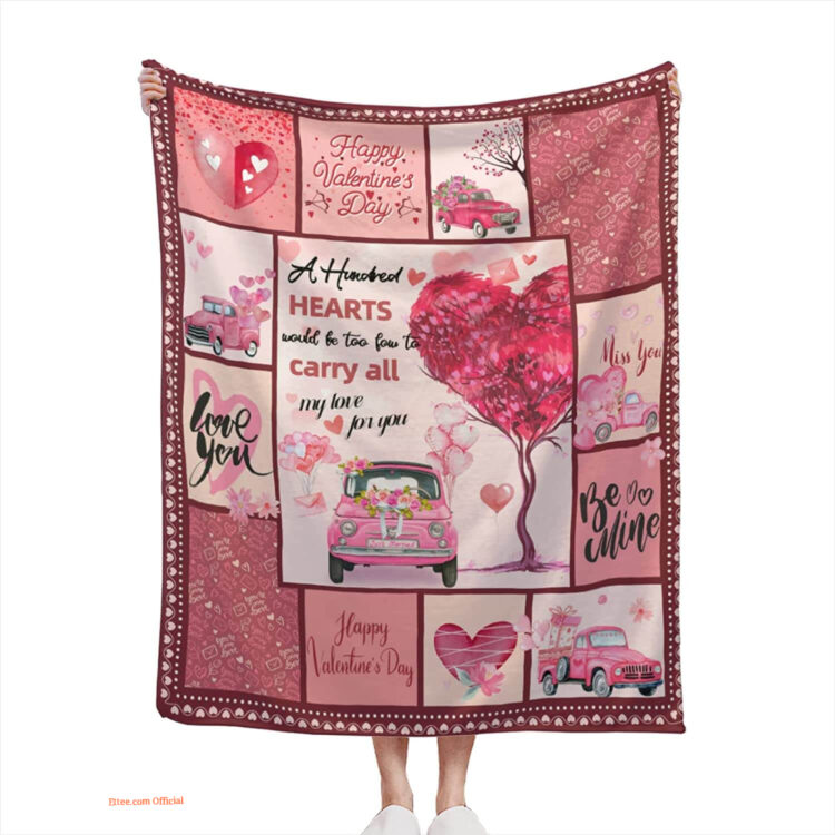 Valentine's Day Quilt Blanket Love Couples. Foldable And Compact - Super King - Ettee