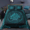 Viking Comforter set Soft Vintage Triple Horn of Odin Bedding set Quilt For Bedroom - King - Ettee