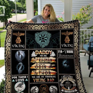 Viking Dad For Those I Love I Will Do Great And Terrible Things Quilt Blanket Great Customized Blanket Gifts For Birthday Christmas Thanksgiving - Ettee - Birthday