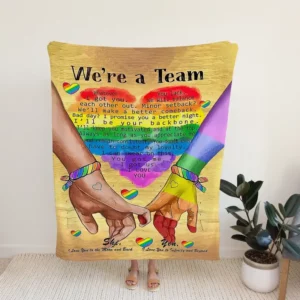 We Are Team Blanket.Blanket For Love.Wedding Anniversary Blanket.Couple Blanket.Blanket For Gift - Super King - Ettee