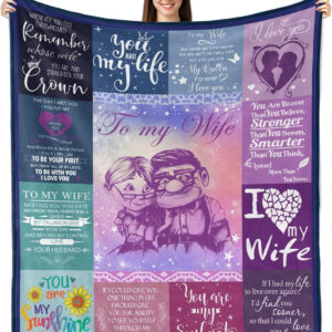 Valentine To My Wife Quilt Blanket Gift For Woman. Light And Durable. Soft To Touch - Super King - Ettee