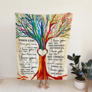 When I Say I Love You Blanket. Wedding Anniversary Blanket - Super King - Ettee