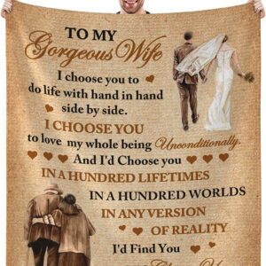 Valentine To My Wife From Husband Quilt Blanket. Foldable And Compact - Ettee - compact