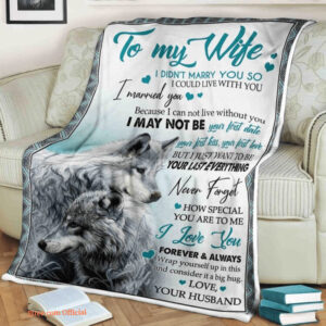 Valentine Quilt Blanket To My Wife I Married You. Foldable And Compact - Super King - Ettee