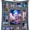 Wolf Quilt Blanket Gift For Family. Lightweight And Smooth Comfort - Super King - Ettee