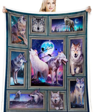 Wolf Quilt Blanket Gift For Family. Lightweight And Smooth Comfort - Super King - Ettee