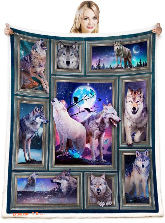 Wolf Quilt Blanket Gift For Family. Lightweight And Smooth Comfort - Super King - Ettee