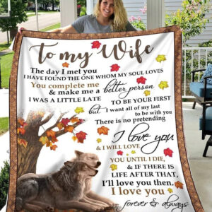 Wolf To My Wife The Day I Met You Throw Quilt Blanket. Foldable And Compact - Ettee - compact