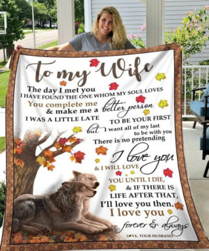 Wolf To My Wife The Day I Met You Throw Quilt Blanket. Foldable And Compact - Ettee - compact