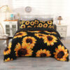 Wowelife Sunflower Comforter Twin Black Bedding Set - King - Ettee