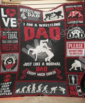 Wrestling Dad Do No Feed The Wrestlers Quilt Blanket Great - Super King - Ettee