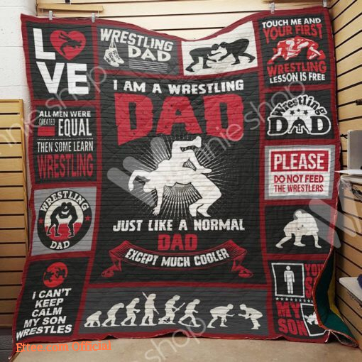 Wrestling Dad Do No Feed The Wrestlers Quilt Blanket Great - Super King - Ettee