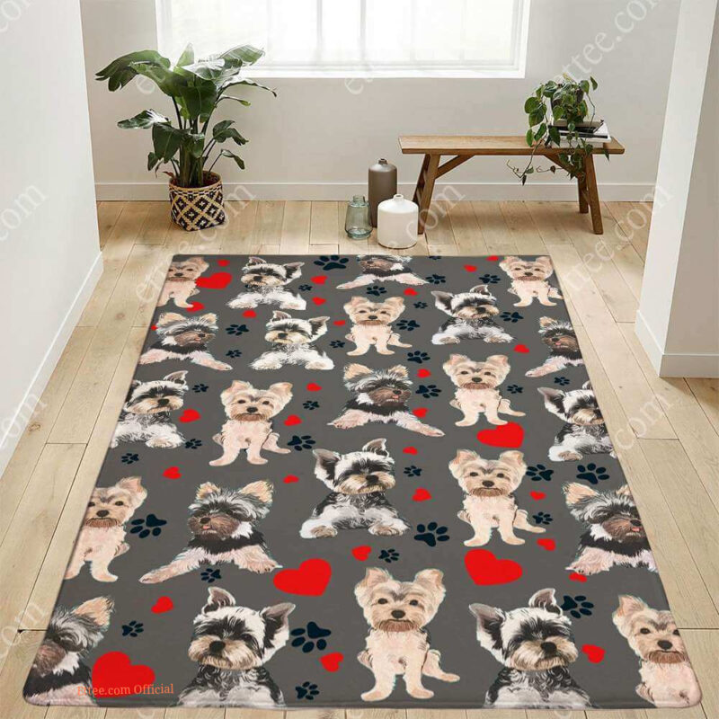 Yorkshire Terrier Dog Rug, Unique Mat Carpet Decor Gift - Ettee - carpet