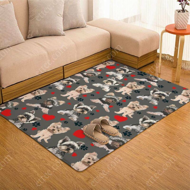 Yorkshire Terrier Dog Rug, Unique Mat Carpet Decor Gift - Ettee - carpet