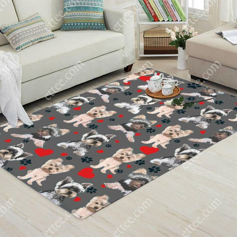 Yorkshire Terrier Dog Rug, Unique Mat Carpet Decor Gift - Ettee - carpet