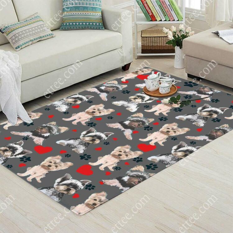 lover Yorkshire Terrier Dog Rug, Unique Mat Carpet Decor Gift - Ettee - carpet