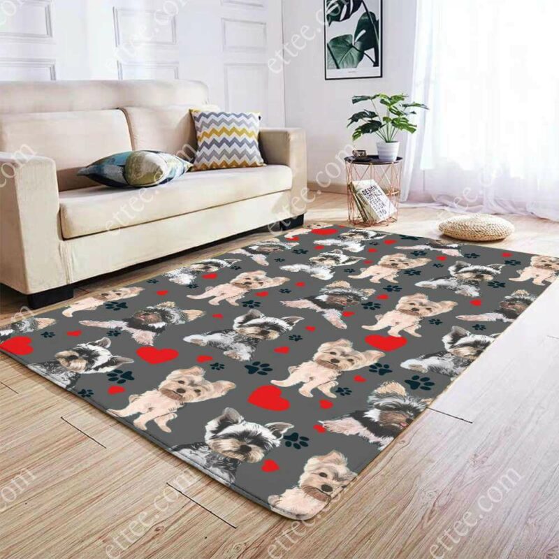 Yorkshire Terrier Dog Rug, Unique Mat Carpet Decor Gift - Ettee - carpet