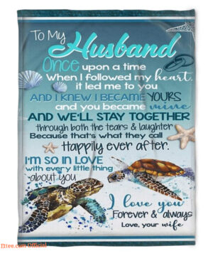 a turtle blanket to my husband im so in love with every little thing about you - Super King - Ettee