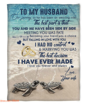 a turtle blanket to my husband i had no control and marrying you was - Super King - Ettee