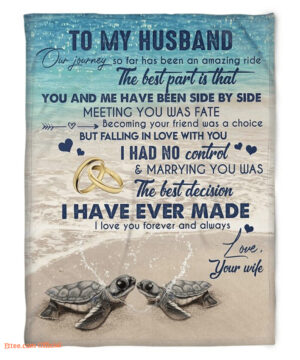 a turtle blanket to my husbandi had no control and marrying you - Super King - Ettee