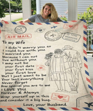 blanket air mail to my wife i didnt marry you so i could live with you - Super King - Ettee