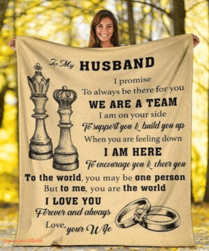 blanket chess to my husband we are a team gift for husband from wife - Super King - Ettee