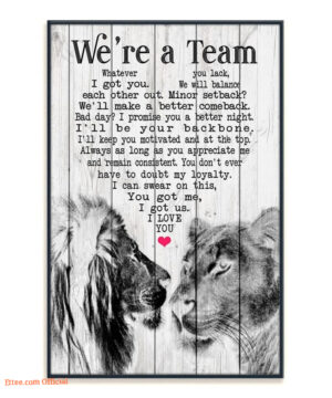 couple portrait blanket we a team lion and lioness anniversary - Super King - Ettee