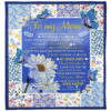 daisy flower and butterfly to my mom i am forever grateful blanket gift for mom - Super King - Ettee