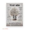 daughter to mom you were the first person canvas thank you - Super King - Ettee