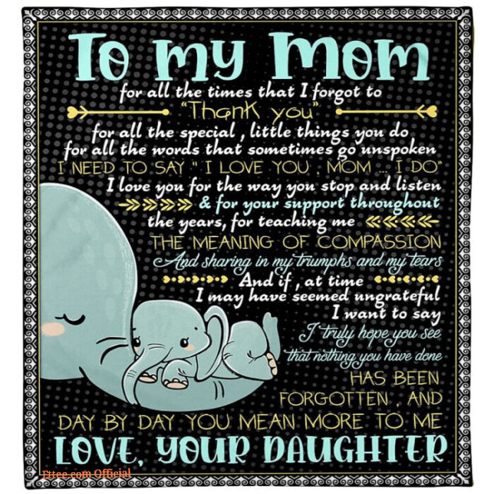 day by day you mean more to me fleece blanket mothers day - Super King - Ettee