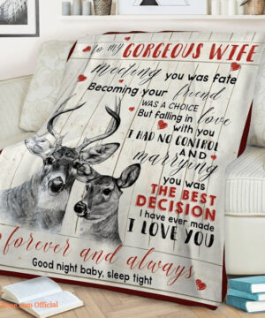 deer blanket to my gorgeous wife meeting you was fate becoming your friend the best - Super King - Ettee