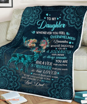 deer flower blanket to my daughter whose daughter you are remember - Super King - Ettee