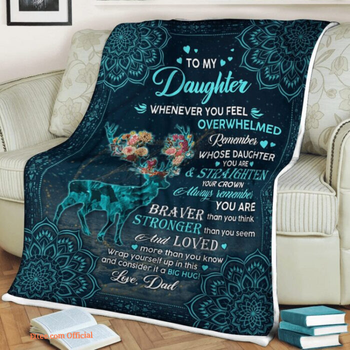 deer flower blanket to my daughter whose daughter you are remember - Super King - Ettee