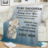 elephant blanket to my daughter always remember that mommy loves you - Super King - Ettee