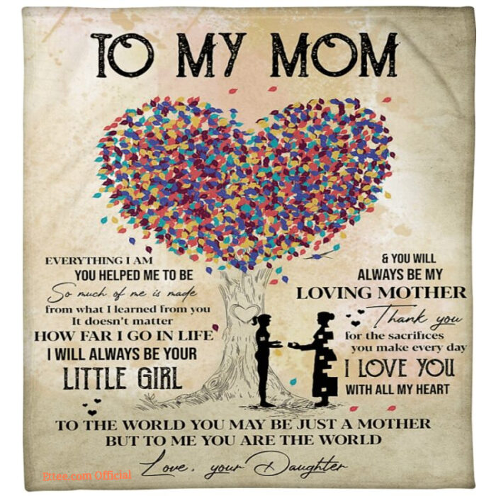everything i am u helped me to be quilt blanket mothers day gift from daughter - Super King - Ettee